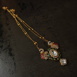 EXCLUSIVE DESIGNER POLKI KUNDAN ELEPHANT PENDANT NECKLACE WITH EARRINGS