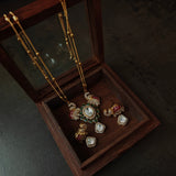 EXCLUSIVE DESIGNER POLKI KUNDAN ELEPHANT PENDANT NECKLACE WITH EARRINGS