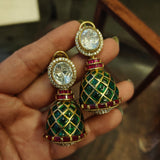 EXQUISITE DESIGNER POLKI KUNDAN JADAU EARRINGS