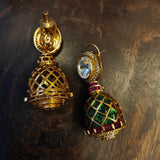 EXQUISITE DESIGNER POLKI KUNDAN JADAU EARRINGS