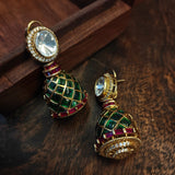 EXQUISITE DESIGNER POLKI KUNDAN JADAU EARRINGS