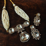 FINEST QUALITY POLKI KUNDAN CHOKER WITH EARRINGS