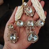 FINEST QUALITY POLKI KUNDAN CHOKER WITH EARRINGS
