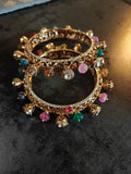 DESIGNER SEMI PRECIOUS STONE AND KUNDAN OPENABLE BANGLES