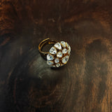 MOSSAINITE STONE ADJUSTABLE RING