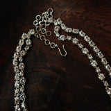 FINEST QUALITY KOREAN DIAMOND DOUBLE LAYER NECKLACE WITH EARRINGS