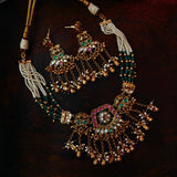 DESINER POLKI KUNDAN CHOKER WITH EARRINGS