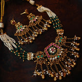 DESINER POLKI KUNDAN CHOKER WITH EARRINGS