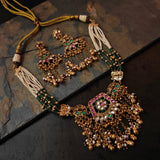 DESINER POLKI KUNDAN CHOKER WITH EARRINGS