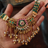 DESINER POLKI KUNDAN CHOKER WITH EARRINGS