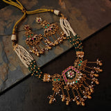 DESINER POLKI KUNDAN CHOKER WITH EARRINGS