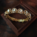 MOSSAINITE STONE BANGLE  (OPENABLE)