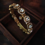 MOSSAINITE STONE BANGLE  (OPENABLE)