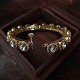 MOSSAINITE STONE BANGLE  (OPENABLE)