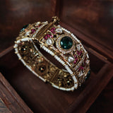 EXCLUSIVE JADAU SEMI PRECIOUS STONE OPENABLE BANGLE