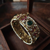 EXCLUSIVE JADAU SEMI PRECIOUS STONE OPENABLE BANGLE