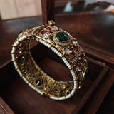 EXCLUSIVE JADAU SEMI PRECIOUS STONE OPENABLE BANGLE