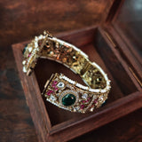 EXCLUSIVE JADAU SEMI PRECIOUS STONE OPENABLE BANGLE
