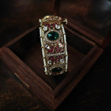 EXCLUSIVE JADAU SEMI PRECIOUS STONE OPENABLE BANGLE