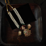 FINEST QUALITY JADAU NECKLACE WITH EARRINGS