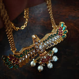 EXCLUSIVE DESIGNER BIRD PENDANT NECKLACE WITH EARRINGS