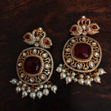 STATEMENT KUNDAN STONE EARRINGS