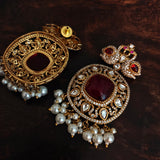 STATEMENT KUNDAN STONE EARRINGS