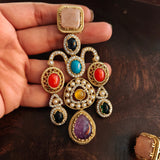 STATEMENT MULTI COLOR STONE EXCLUSIVE EARRINGS