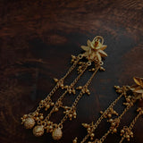 GOLD PLATED HANGING STATEMENT EARRINGS