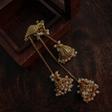 GOLD PLATED HANGING BIRD STATEMENT EARRINGS