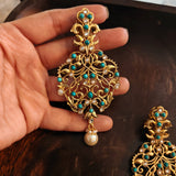 STATEMENT FIROZA STONE EARRINGS