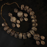 EXCLUSIVE REAL MOONSTONE NECKLACE WITH EARRINGS