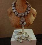 EXCLUSIVE REAL MOONSTONE NECKLACE WITH EARRINGS