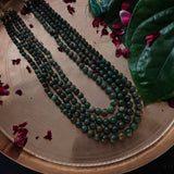 REAL SEMI PRECIOUS STONE FOUR LAYER STRING