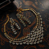 FINEST QUALITY AMERICAN DIAMOND CHOKER WITH EARRINGS