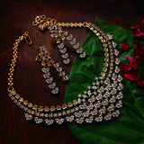 FINEST QUALITY AMERICAN DIAMOND CHOKER WITH EARRINGS