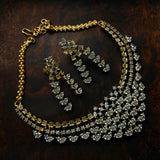 FINEST QUALITY AMERICAN DIAMOND CHOKER WITH EARRINGS