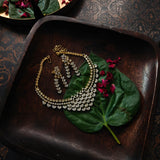 FINEST QUALITY AMERICAN DIAMOND CHOKER WITH EARRINGS