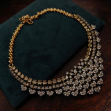 FINEST QUALITY AMERICAN DIAMOND CHOKER WITH EARRINGS