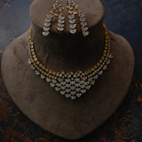 FINEST QUALITY AMERICAN DIAMOND CHOKER WITH EARRINGS