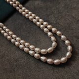REAL BAROQUE PEARL TWO LAYER STRING