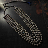 REAL SEMI PRECIOUS STONE FIVE LAYER STRING