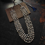 REAL SEMI PRECIOUS STONE FIVE LAYER STRING