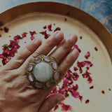 REAL MOONSTONE DESIGNER RING