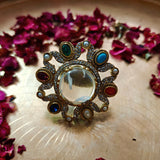 MULTI COLOR SEMI PRECIOUS STONE RING