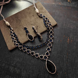FINEST QUALITY AMERICAN DIAMND NECKLACE WITH EARRINGS