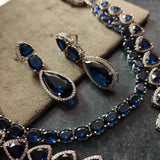 FINEST QUALITY AMERICAN DIAMND NECKLACE WITH EARRINGS