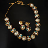 NAVRATNA POLKI STATEMENT CHOKER SET