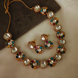 NAVRATNA POLKI STATEMENT CHOKER SET