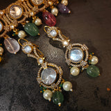 HANDCRAFTED MULTI-GEMSTONE POLKI KUNDAN CHOKER SET